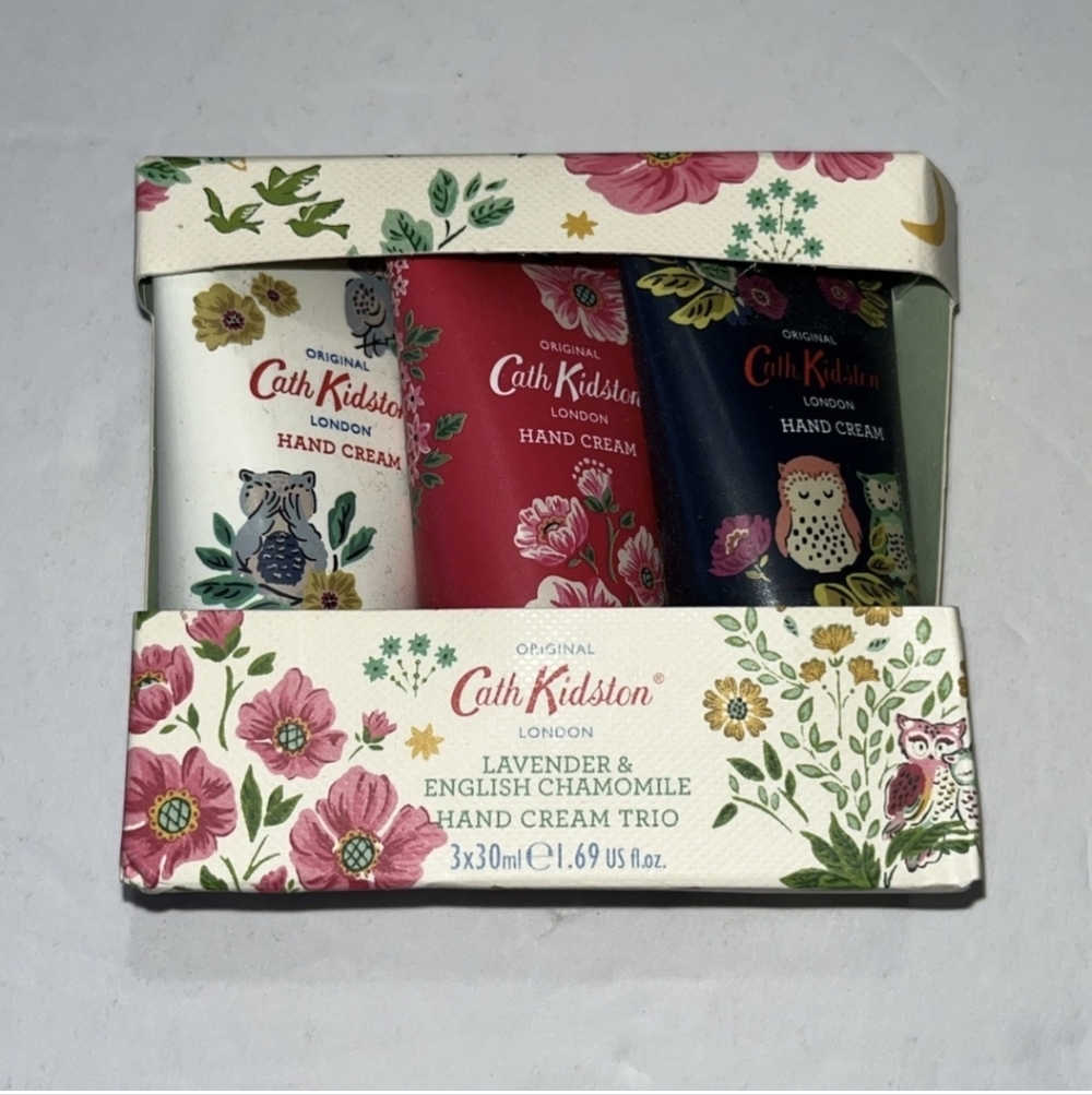 Cath Kidston Lavender & Chamomile Hand Cream‎ Trio - Floral Design